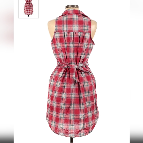 Universal Thread Plaid (Red, Pink, Blue) Sleeveless Dress, size large - Picture 2 of 7